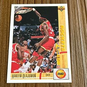 1991 HAKEEM OLAJUWON Upper Deck trading
card #254